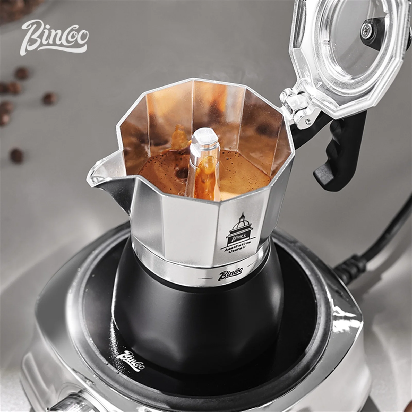 Мока-горшок BINCOO с двойным к – обзор и цена Equipment Of Coffee Machine